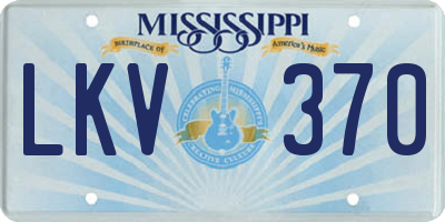 MS license plate LKV370