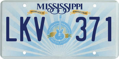 MS license plate LKV371