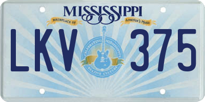 MS license plate LKV375