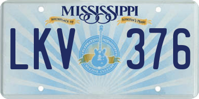 MS license plate LKV376