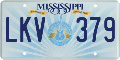 MS license plate LKV379