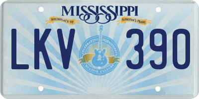 MS license plate LKV390