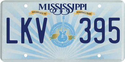 MS license plate LKV395