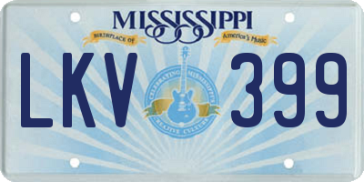 MS license plate LKV399