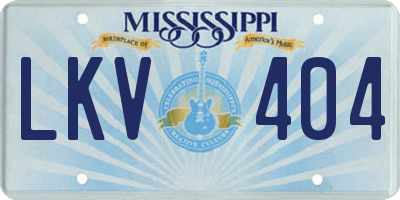 MS license plate LKV404