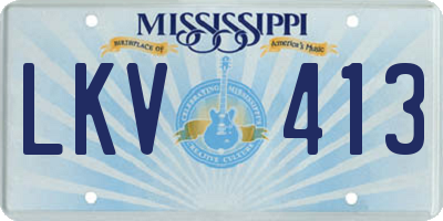 MS license plate LKV413