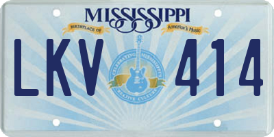 MS license plate LKV414