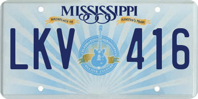 MS license plate LKV416