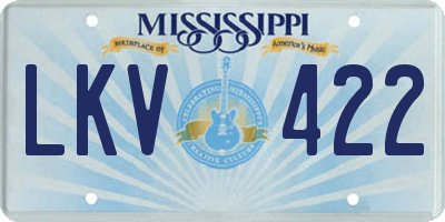 MS license plate LKV422