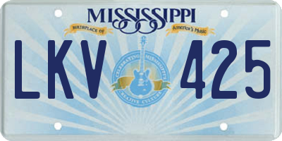 MS license plate LKV425