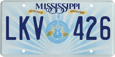 MS license plate LKV426