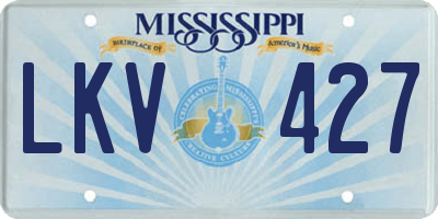 MS license plate LKV427