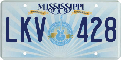 MS license plate LKV428