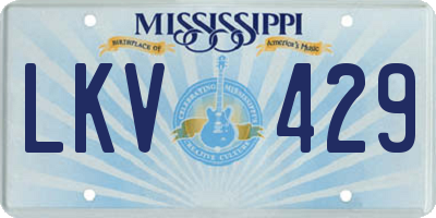 MS license plate LKV429