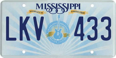 MS license plate LKV433