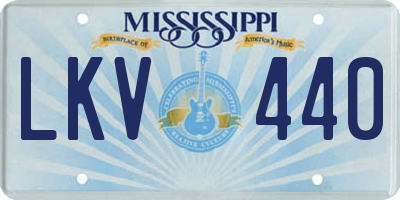 MS license plate LKV440