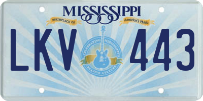 MS license plate LKV443