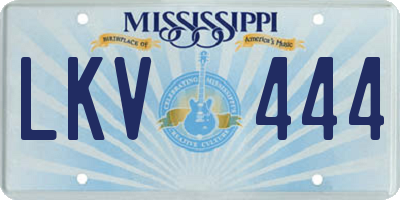MS license plate LKV444