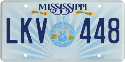 MS license plate LKV448