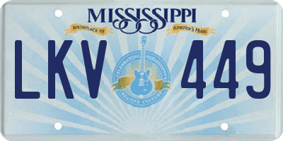 MS license plate LKV449