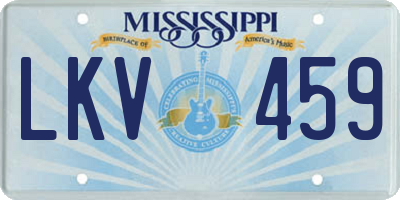 MS license plate LKV459