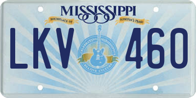 MS license plate LKV460