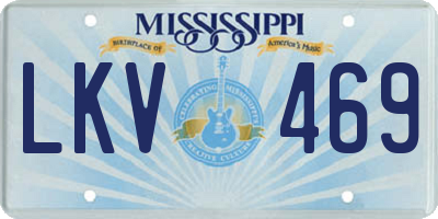 MS license plate LKV469