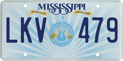 MS license plate LKV479