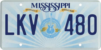 MS license plate LKV480