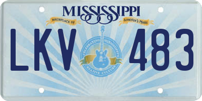 MS license plate LKV483