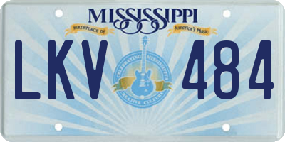 MS license plate LKV484