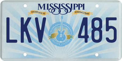 MS license plate LKV485