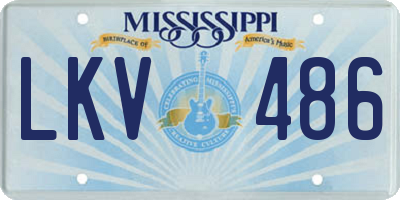 MS license plate LKV486