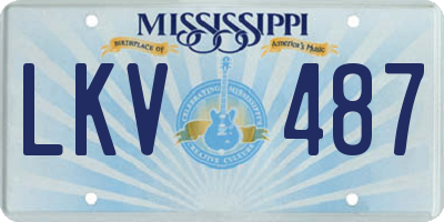MS license plate LKV487