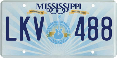 MS license plate LKV488