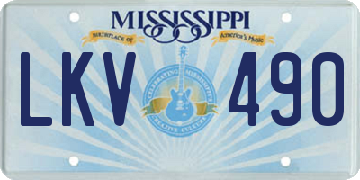 MS license plate LKV490