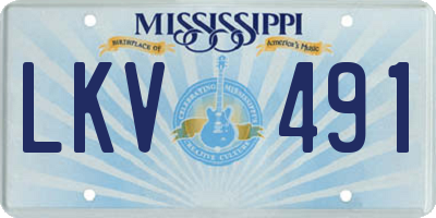 MS license plate LKV491
