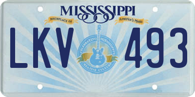 MS license plate LKV493