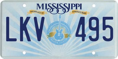 MS license plate LKV495