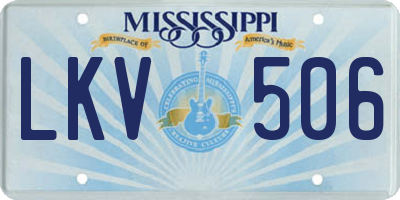 MS license plate LKV506