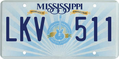 MS license plate LKV511