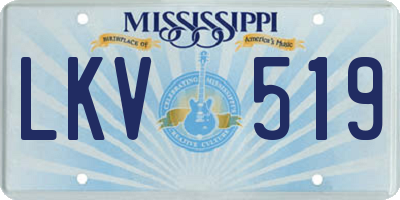 MS license plate LKV519