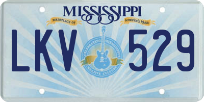 MS license plate LKV529
