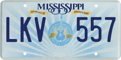 MS license plate LKV557