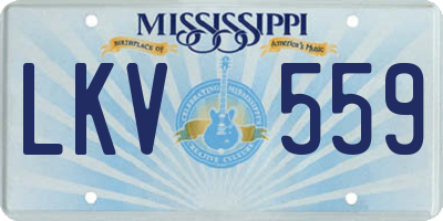 MS license plate LKV559