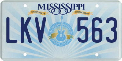 MS license plate LKV563