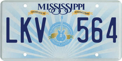 MS license plate LKV564
