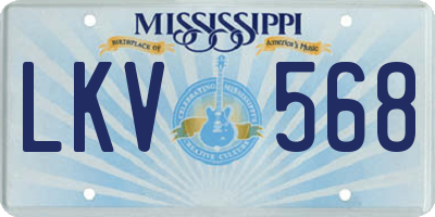 MS license plate LKV568