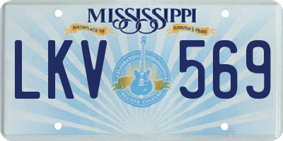 MS license plate LKV569