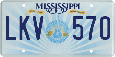 MS license plate LKV570